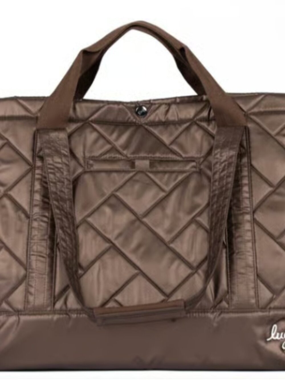 Lug Yacht Tote -Metallic Espresso Brown